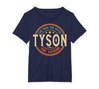 Tyson The Man The Myth The Legend Vintage Personalizado Camiseta, Mujer Tallas Grandes, Azul Marino, 3XL Grande