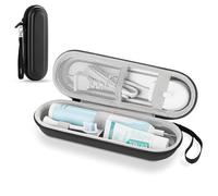 TYSORETY Estuche de viaje para cepillo de dientes eléctrico Oral B/Oral-B Pro 1000 1500 5000 7000 y Philips Sonicare 4100 1100 5300 5100 6100/iO, bolsa protectora dura de almacenamiento (negro)
