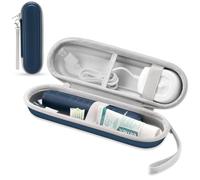 TYSORETY Estuche de viaje para cepillo de dientes eléctrico Oral-B/Oral-B Pro/Phlips Sonicare, funda dura portátil, azul oscuro, Estuche de viaje rígido