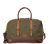 TYT Zefiro - Bolsa de viaje para hombre, de lona y piel de vacuno, bolsa de fin de semana con correa ajustable, base reforzada, 52 x 24 x 35 cm, Selva, 52x24x35 cm, informal
