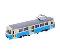 TYTOGE 1 90 Kid Pull Back Car Toy Niños Aleación Simulación Modelo de Coche Decoración con Luz de Sonido (Tranvía clásica Azul)