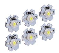 TYTOGE 25 Chips LED de 5 V, 3 W de Alta Potencia, 200 Lm, Brillo, Base de Aluminio, con Baja Decadencia de Luz, Larga Vida útil, para Linterna de Bricolaje, Foco de Faro, Semáforo (Blanco frío)