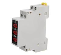 TYTOGE Amperímetro de Carril DIN Trifásico, Medidor de Corriente de Alta Precisión con Pantalla Digital LED con 3 Sensores, para Control Eléctrico de Metalurgia de Minería Industr