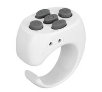 TYTOGE Anillo de Desplazamiento, Cámara de Grabación de Vídeo, Volteador de Página Remoto Pequeño con Estuche de Carga para iOS para Teléfono (Blanca)