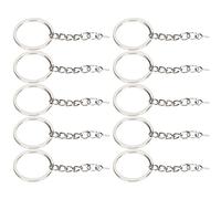TYTOGE Anillos de Llavero de Aleación con Pasador de Ojo de Tornillo, Paquete de 10 (φ30mm【10 piezas】)