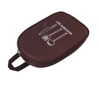 TYTOGE Bolsa Portátil para Utensilios de Cocina para Barbacoa, Anticaídas, Antiarañazos, Múltiples Compartimentos, Bolsa para Utensilios de Cocina de Viaje para Acampar, Nailon Plegable para (Marrón)