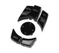 TYTOGE Botón de Control Multimedia para Automóvil, Superficie Exquisita, 6 Botones Multimedia Centrales, Palabras Claras, Fácil de Usar para la Serie 1 3 5 6 (Negra)