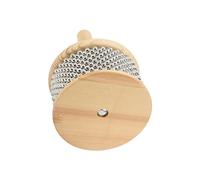 TYTOGE Cabasa de Madera, Instrumento Musical de Manivela con Bola de Acero para Niños a Partir de 4 Años, con Ergonómico de Madera para Efectos de Ritmo (Lectura grande)