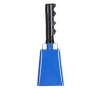 TYTOGE Campana de Vaca, Instrumento Musical de Percusión con Campana de Mano que Anima Fuerte con Ergonómico de PVC y Pulsera Suave, para Eventos Deportivos, Juegos de Fútbo (Azul)