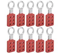 TYTOGE Cerrojo de Bloqueo, 6 Orificios, 25 Mm/1,0 Pulgadas, Nailon de Aluminio Rojo PA para Minas de Carbón, Petróleo, Energía Eléctrica, Química Industrial