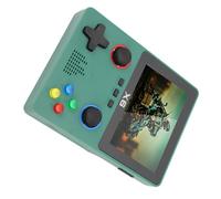 TYTOGE Consola de juegos portátil compatible con dos jugadores, doble joystick de 3.5 pulgadas, pantalla HD IPS a color, 2000 mAh, reproductor de juegos de mano para entretenimiento de ocio, Green,