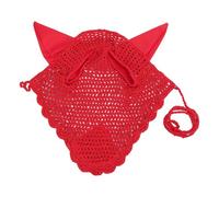 TYTOGE Gorro para Orejas de Caballo, Algodón Transpirable, Velo para Moscas, Red para Orejas, Ganchillo Ecuestre para Caballos Sensibles