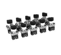 TYTOGE Interruptor de Perilla de 10 Piezas, Interruptor Selector Giratorio de Bloqueo Automático de 2 Posiciones para Control de Máquina, Tamaño de Apertura de 22 Mm