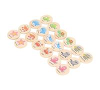 TYTOGE Juego de Memoria de Madera, Madera Contrachapada de Tilo, 20 Piezas, Juego de Memoria de, Mejora Las Habilidades de, Educativo para la Guardería para el Hogar (Tipo 2)