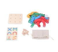 TYTOGE Juego de Mesa de Madera XO Puzzle, Portátil Educativo para Niños XO Puzzle Juego de Mesa Aprendizaje Temprano para Niños Niñas para Preescolar