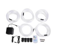 TYTOGE Kit de Revestimiento de Techo Starlight para Coche, Luces de Techo de Fibra óptica de 36 W con 4 Colores, Efectos de Meteoritos Centelleantes y Detección de Sonido, para Co (Enchufe europeo)