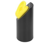 TYTOGE Modelo de oreja de silicona, modelo de oreja de simulación, estatua, acupuntura, modelo de oreja, oreja amarilla media, cilindro negro, soporte de exhibición para visualización de ayuda de
