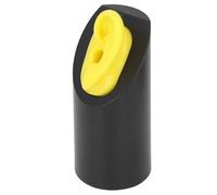 TYTOGE Modelo de oreja de silicona, modelo de oreja de simulación, estatua, acupuntura, modelo de oreja, oreja amarilla media, cilindro negro, soporte de exhibición para visualización de ayuda de