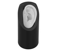 TYTOGE Modelo de oreja de silicona transparente con estante de exhibición negro, herramienta auditiva suave a prueba de agua, modelo de oreja para acupuntura (oreja izquierda)