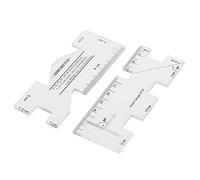 TYTOGE Regla de Patchwork, Plantilla de Costura para Medir Costuras de Dibujo, Escala de 2 Caras para Tela Clara y Oscura, con Cortador Compatible 3.9x1.6x0.1in