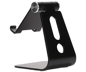 TYTOGE Soporte para Tableta de Aleación de Aluminio, Ajuste Multiángulo de Moldeado Integrado con Puerto de Carga para Teléfono y Tableta