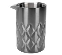 TYTOGE Vaso Mezclador de Acero Inoxidable, Jarra Mezcladora de Cócteles de 540 Ml con Acero Inoxidable 304 de Doble Pared, Base Gruesa para Coctelería, Elementos Esenciales para e (Negro chapado)