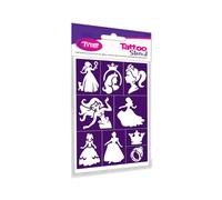 TyToo Juego de plantillas de base de tatuajes con purpurina, plantillas reutilizables para niños y adultos, diseño de la UE, hipoalergénicas, perfectas para fiestas, maquillaje infantil y pintura