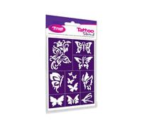 TyToo Juego de plantillas de base de tatuajes con purpurina, plantillas reutilizables para niños y adultos, diseño europeo, hipoalergénicas, perfectas para fiestas, maquillaje infantil y pintura