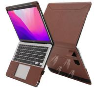 TYTX Funda Compatible con MacBook Pro 13 Pulgadas 2022 M2 2021 2020-2016 A2338 M1 A2289 A2251 A2159 A1989 A1706 A1708, Funda de Cuero Protectora con Soporte y Ventilaciones, Marrón