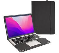 TYTX - Funda de piel sintética compatible con MacBook Air de 13.6 pulgadas M4 M3 M2 2025 2024-2022 modelo A3240 A3113 A2681, funda tipo libro de alta calidad con interior suave, diseño delgado, color