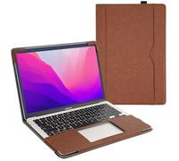 TYTX Funda Macbook Pro 13 Pulgadas 2020 2019 2018 2017 2016 (A1989 A1706 A1708 A2159 A2289 A2251),Funda de Cuero Protectora para MacBook Pro 13.3 Pulgada, Marrón Oscuro