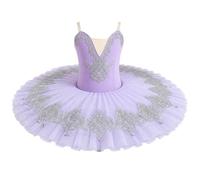 Tytyozay 2026 Vestido Profesional De Ballet Y Danza, Disfraz De Danza para Actuaciones En Escenario Vestido De Bailarina De Tul para Niñas Conjunto para Competición Y Fiesta,Púrpura,160
