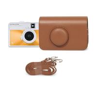 TYUANDOUER Funda para cámara KODAK H35 de piel sintética retro para KODAK EKTAR H35/Ultra F9/F501 de media cámara, funda protectora para Kodak con correa para el hombro, color marrón