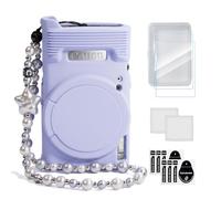 TYUANDOUER Funda para Canon PowerShot ELPH 360/IXY 650/IXUS 285 HS, funda protectora de silicona suave con películas templadas LCD y correa de muñeca, funda delgada antiarañazos para Canon ELPH 360