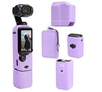 TYUANDOUER Funda protectora de silicona suave compatible con DJI Osmo Pocket 3 Creator Combo, ligero Osmo Pocket 3 Protector de pantalla, Purple, 12 x 11 x 3.5 cm, Accesorio para cámara