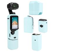 TYUANDOUER Funda protectora para cámara DJI Osmo Pocket 3 / Xtra Muse, funda de agarre de silicona suave con protección de pantalla y micrófono, ligera, antiarañazos, accesorios de funda delgada
