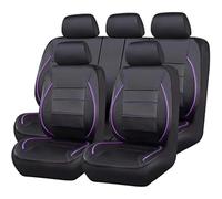 TYUIGHF 9 Piezas Cuero Funda Asiento Coche, para Kia SP Kcv4 Ceed Pegas Xceed Magentis Venga Kv7 Vq Completo Fundas Asientos de Coche, Funda Impermeable con Forro Antideslizante,Purple