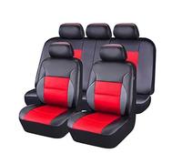 TYUIGHF Fundas de Asiento para Coche, para Citroen C4 X (C43 2022-2025 2026) Fundas de Asiento de Coche de Ajuste, All Weather Front Rear Cushion Cover,D/Black Red