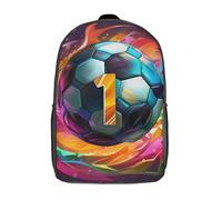 TYUIOPASDFG 17 Pulgadas No.1 Fútbol Mochila Escolar Para Adolescentes, Mochila Unisex Para Chicos Y Chicas, Para Colegio, Viajes Y Tiempo Libre