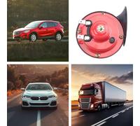 TYUKXJH 2 Piezas Bocina De Aire Tipo Caracol De 300 DB, Bocina De Súper Tren 300DB, Superfuerte, Impermeable, Rojo Cuerno De Tren Para Camiones, Para Coches Camiones Motocicletas