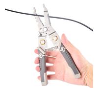 TYUKXJH Alicates Pelacables,Tijeras Antideslizantes De Acero Inoxidable Para Cables - Herramienta de Crimpado | Para Electricistas, Mecánicos, Construcción, Decoración Hogar, Artesanía Y Vida Diaria