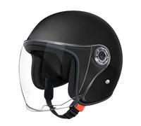 TYUKXJH Cascos De Moto Medio Huevo con Visera Solar ABS Cascoes Motos Abierto Retro con Visera Solar Casco para Adultos con Parabrisas Máxima De Cabeza 65cm para Patinete eléctrico Ciclismo Patinaje