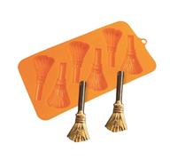 TYUKXJH Molde de silicona para Halloween, manualidades, escoba de araña, calabaza, molde de silicona antiadherente de fácil liberación para manualidades, cera, fondant, resina, jabón, hornear