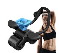 TYUKXJH Rueda de rodillo para abdominales, equipo de entrenamiento de fuerza central de rebote automático con soporte para codo y soporte para teléfono, equipo de entrenamiento para abdominales, para