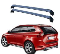 TYUMGXIAO Coche Bacas Personalizadas para Volvo XC60 2008 2009 2010 2011 2012 2013 2014 2015 2016 2017-2024, Portaequipajes para Bicicletas Barras De Techo para Coches Accesorios Viaje,A/Black