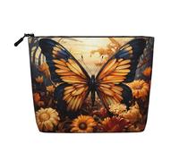 TYUMH Bolsa de cosméticos de cáñamo de imitación de una sola capa, portátil, adecuada para la vida cotidiana, viajes y salidas.