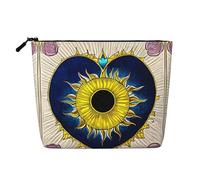 TYUMH Bolsa de cosméticos de cáñamo de imitación de una sola capa, portátil, adecuada para la vida cotidiana, viajes y salidas.