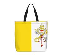 TYUMH Bolsa de mano con una sola correa impresa con la bandera del Vaticano, ligera e informal, ideal para salidas diarias, viajes y compras.