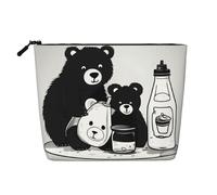 TYUMH Bonita bolsa de cosméticos de cáñamo de imitación de una sola capa, portátil, adecuada para la vida cotidiana, viajes y salidas.