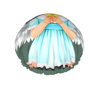 TYUMH Bonito gorro de ducha con estampado de ángel, ligero, elástico, portátil, adecuado para el baño y el cuidado del cabello